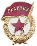 Soviet Guards badge. Brass with screw back.