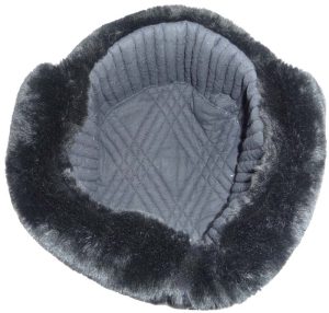 Russian Navy seaman winter hat. Black.
