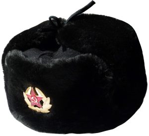 Russian Navy seaman winter hat. Black.