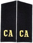 Black shoulder boards. CA.