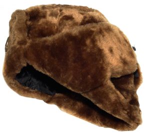 Brown Russian ushanka winter hat