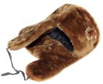 Brown Russian ushanka winter hat