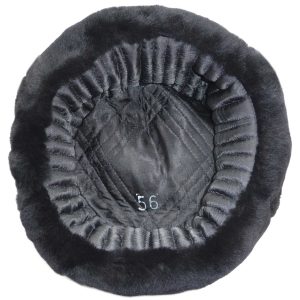 Black lambskin mouton ushanka