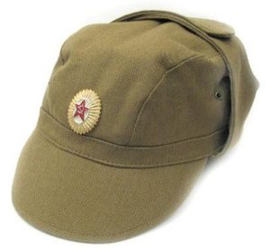 Soviet officer afganka field cap with earflaps