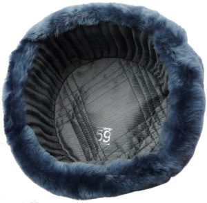 Russian police (militsia) MVD blue mouton ushanka hat