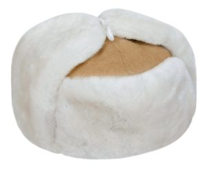 Severomorsk military base white sheepskin hat.