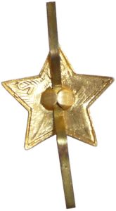 One inch classic Soviet Red Star cap insignia