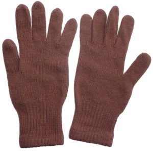 Russian Army Officer Brown Knitted Wool Gloves