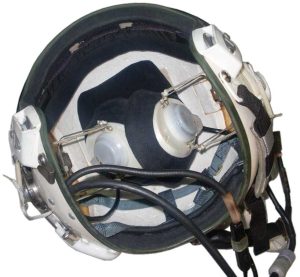 Soviet pilot high altitude pressure helmet. Model ZSh-5A.